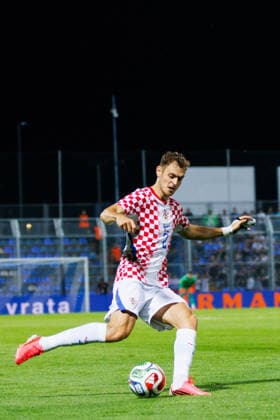 Pre-World cup International Friendly, Länderspiel, Nationalmannschaft 2026 match between Croatia and Slovenia Josip Stanisic (Croatia 2) seen during Pre-World cup international friendly 2026 football match between Croatia and Slovenia, Stadium Varteks, Varazdin, Croatia 07.06.2026 Copyright: xBEAUTIFULxSPORTS Bosnjakovicx