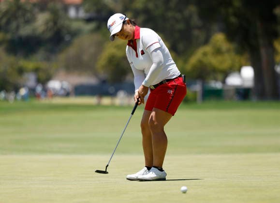 Sei Young Kim of South Korea putts on the 1st hole during the final round of the 81st Women s U.S. Open golf championship at the Riviera Country Club in Pacific Palisades, California, on Sunday, June 7, 2026.  GLP20260607948 CAROLINExBREHMAN