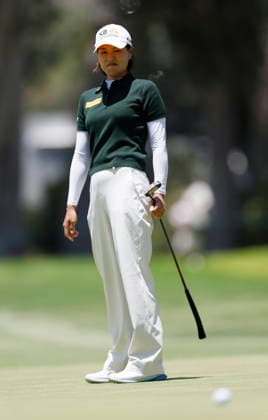 In Gee Chun of South Korea reacts after missing a putt on the 3rd hole during the final round of the 81st Women s U.S. Open golf championship at the Riviera Country Club in Pacific Palisades, California, on Sunday, June 7, 2026.  GLP20260607954 CAROLINExBREHMAN