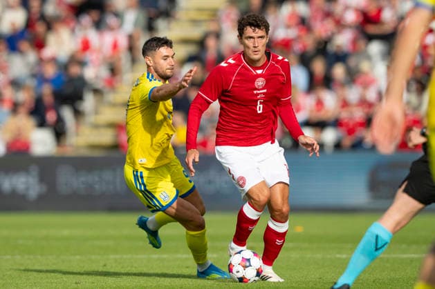 national team, Nationalteam test match: Denmark - Ukraine Denmark s Andreas Christensen in action with Ukraine s Roman Yaremchuk during the football international match, Länderspiel, Nationalmannschaft between Denmark and Ukraine at Odense Stadium on Sunday, June 7, 2026. (Photo: Bo Amstrup Ritzau Scanpix) , Odense Denmark Mors