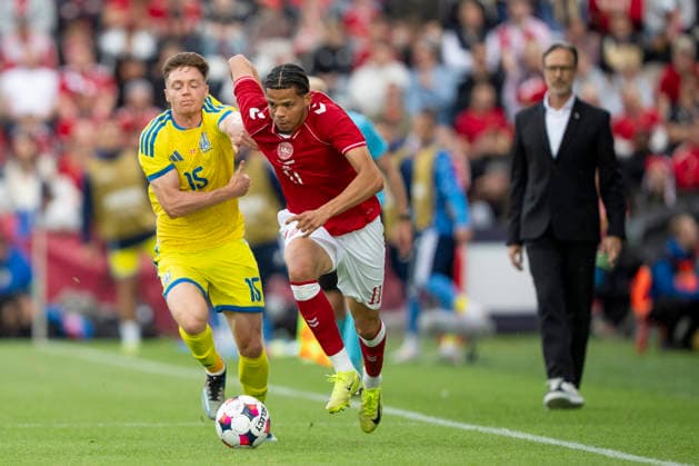 national team, Nationalteam Test Match: Denmark - Ukraine Denmark s William Osula in action with Ukraine s Viktor Tsygankov during the international football match between Denmark and Ukraine at Odense Stadium on Sunday, June 7, 2026. (Photo: Bo Amstrup Ritzau Scanpix) , Odense Denmark Mors