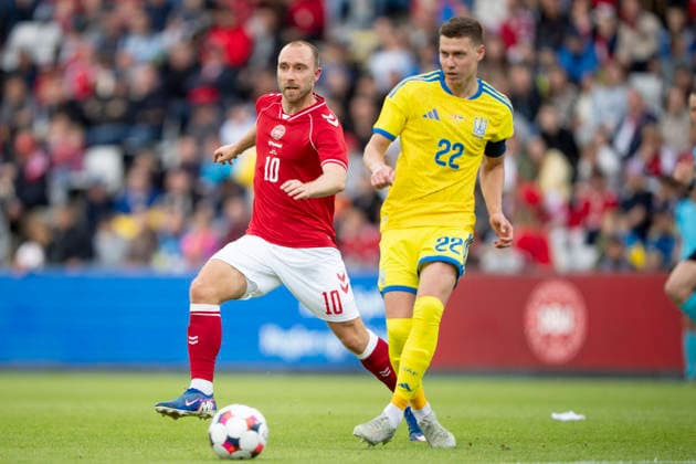 national team, Nationalteam Test Match: Denmark - Ukraine Denmark s Christian Eriksen in action with Ukraine s Mykola Matviyenko during the international football match between Denmark and Ukraine at Odense Stadium on Sunday, June 7, 2026. (Photo: Bo Amstrup Ritzau Scanpix) , Odense Denmark Mors
