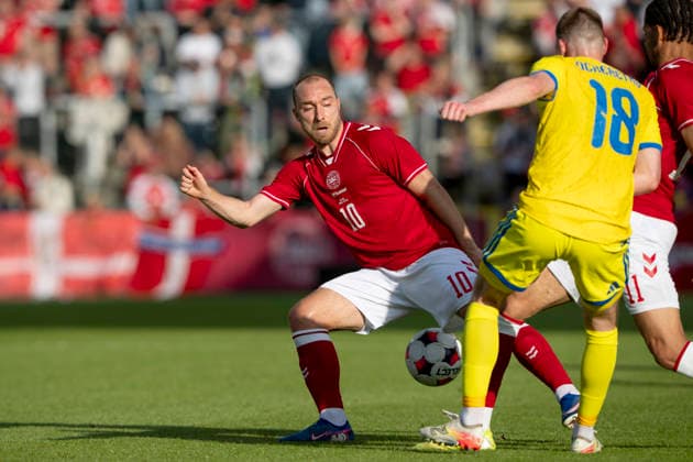 national team, Nationalteam test match: Denmark - Ukraine Denmark s Christian Eriksen in action with Ukraine s Oleh Ocheretko during the international football match between Denmark and Ukraine at Odense Stadium on Sunday, June 7, 2026. (Photo: Bo Amstrup Ritzau Scanpix) , Odense Denmark Mors