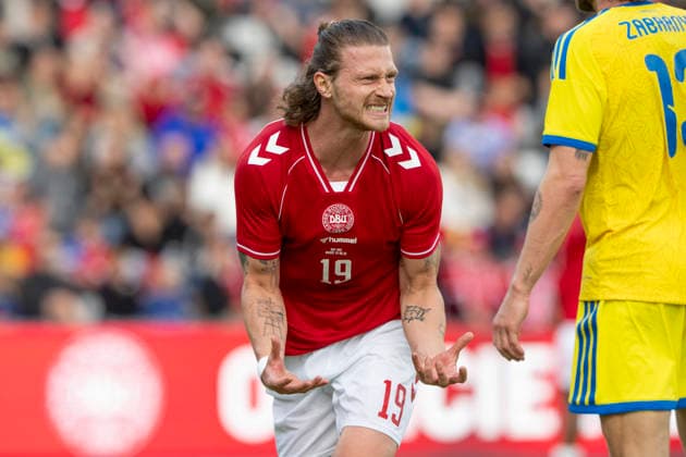 national team, Nationalteam Test Match: Denmark - Ukraine Denmark s Kasper Hoegh reacts during the football international match, Länderspiel, Nationalmannschaft between Denmark and Ukraine at Odense Stadium on Sunday, June 7, 2026. (Photo: Bo Amstrup Ritzau Scanpix) , Odense Denmark Mors