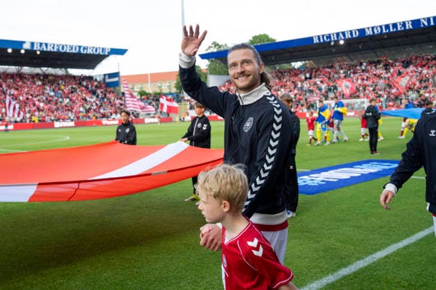 national team, Nationalteam test match: Denmark - Ukraine Denmark s Kasper Hoegh takes the field for the international football match between Denmark and Ukraine at Odense Stadium on Sunday, June 7, 2026. (Photo: Bo Amstrup Ritzau Scanpix) , Odense Denmark Mors