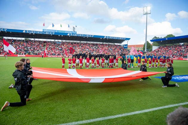 national team, Nationalteam test match: Denmark - Ukraine Denmark s and Ukraine s players ready for the football international match, Länderspiel, Nationalmannschaft between Denmark and Ukraine at Odense Stadium on Sunday, June 7, 2026. (Photo: Bo Amstrup Ritzau Scanpix) , Odense Denmark Mors