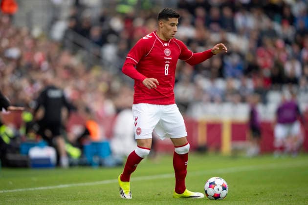 national team, Nationalteam test match: Denmark - Ukraine Denmark s Adam Daghim during the football international match, Länderspiel, Nationalmannschaft between Denmark and Ukraine at Odense Stadium on Sunday, June 7, 2026. (Photo: Bo Amstrup Ritzau Scanpix) , Odense Denmark Mors *** National team test match Denmark Ukraine Denmark s Adam Daghim during the football international match between Denmark and Ukraine at Odense Stadium on Sunday, June 7, 2026 Photo Bo Amstrup Ritzau Scanpix , Odense Denmark Mors  Copyright: BoxAmrstrupx xRitzauxScanpix BoxAmstrupx spdk20260607-223835-L