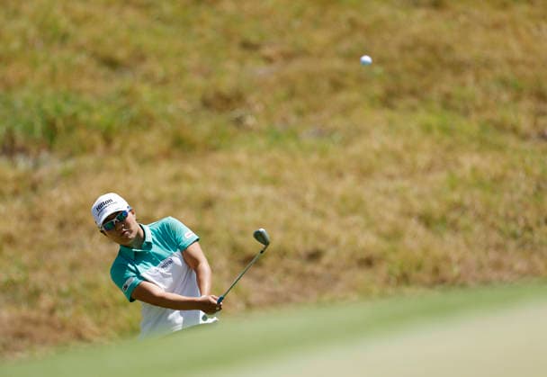 Nasa Hataoka of Japan chips to the green on the 8th hole during the final round of the 81st Women s U.S. Open golf championship at the Riviera Country Club in Pacific Palisades, California, on Sunday, June 7, 2026.  GLP20260607971 CAROLINExBREHMAN