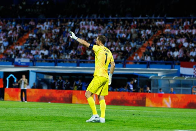 Pre-World cup International Friendly, Länderspiel, Nationalmannschaft 2026 match between Croatia and Slovenia Jan Oblak (Slovenia 1) seen during Pre-World cup international friendly 2026 football match between Croatia and Slovenia, Stadium Varteks, Varazdin, Croatia 07.06.2026 Copyright: xBEAUTIFULxSPORTS Bosnjakovicx