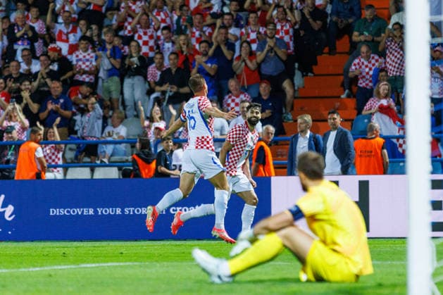 Pre-World cup International Friendly, Länderspiel, Nationalmannschaft 2026 match between Croatia and Slovenia Mario Pasalic (Croatia 15) scores goal for 2:1 and celebrates during Pre-World cup international friendly 2026 football match between Croatia and Slovenia, Stadium Varteks, Varazdin, Croatia 07.06.2026 Copyright: xBEAUTIFULxSPORTS Bosnjakovicx