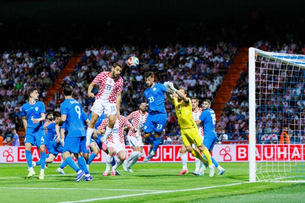 Pre-World cup International Friendly, Länderspiel, Nationalmannschaft 2026 match between Croatia and Slovenia Nikola Vlasic (Croatia 13) goal chance seen during Pre-World cup international friendly 2026 football match between Croatia and Slovenia, Stadium Varteks, Varazdin, Croatia 07.06.2026 Copyright: xBEAUTIFULxSPORTS Bosnjakovicx