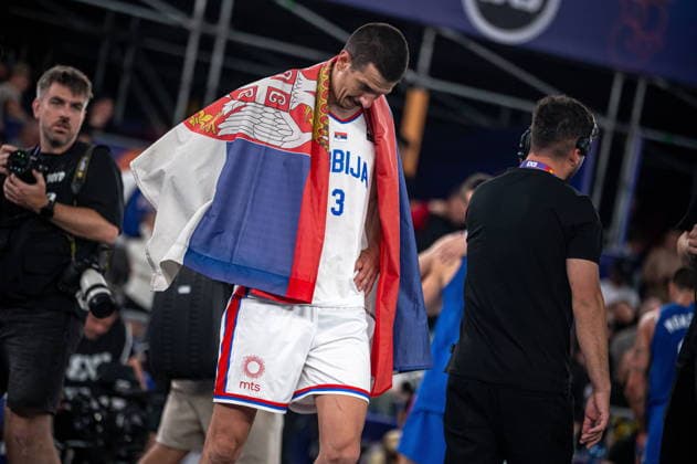 Warszawa 07.06.2026. 3x3 Basketball World Cup Day 7 in Warsaw, Poland. Serbia - France match --- Mistrzostwa Swiata w koszykowce 3x3 Dzien 7 w Warszawie. Mecz Serbia - Francja Persons Shown : Strahinja Stojacic Fot. Kai Taller Arena Akcji NEWSPIX.PL --- newspix.pl 