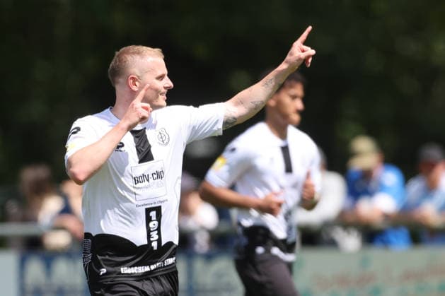 Fussball - Aufstiegsspiel RL SW - FC Eddersheim - FK 03 Pirmasens - 07.06.26, Torjubel bei PATRICK SCHORR (FCE), -