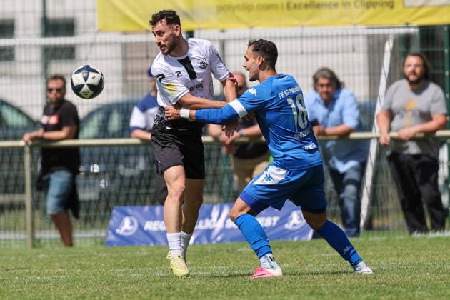 Fussball - Aufstiegsspiel RL SW - FC Eddersheim - FK 03 Pirmasens - 07.06.26, DEMYAN IMEK (FCE), LUKA DIMITRIJEVIC (FKP), -
