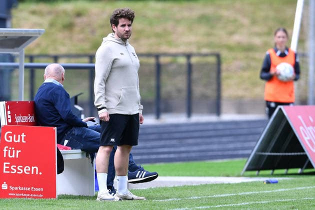 Fußball Oberliga Niederrhein 34. Spieltag ETB Schwarz-Weiß Essen - TSV Meerbusch am 07.06.2026 im Uhlenkrugstadion in Essen Moritz Körner ( Co-Trainer Meerbusch )
