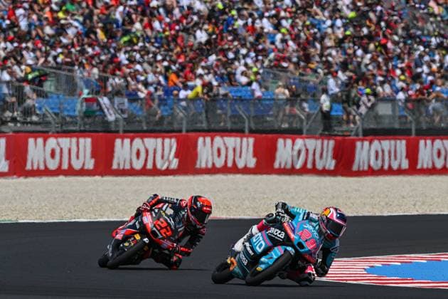 Races of MotoGP Grand Prix of Hungary at the Balaton Park circuit, Balaton, Hungary. June 07 2026 In picture: Moto3 Maximo Quiles and David Almansa Carreras del Gran Premio de MotoGP de Hungria en el Circuito Balaton Park de Balaton, Hungria, 07 de Junio de 2026 POOL MotoGP.com Cordon Press Images will be for editorial use only. Mandatory credit: MotoGP.com Cordon Press Cordon Press 