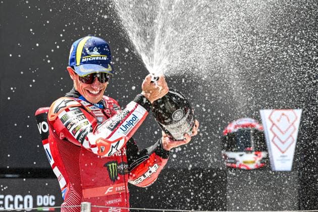 Races of MotoGP Grand Prix of Hungary at the Balaton Park circuit, Balaton, Hungary. June 07 2026 In picture: Marc Marquez Carreras del Gran Premio de MotoGP de Hungria en el Circuito Balaton Park de Balaton, Hungria, 07 de Junio de 2026 POOL MotoGP.com Cordon Press Images will be for editorial use only. Mandatory credit: MotoGP.com Cordon Press Cordon Press 
