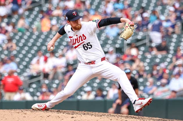 June 7, 2026, Minneapolis, Minnesota, USA: Minnesota Twins pitcher CODY LAWERYSON (65) pitches in the seventh inning during a MLB, Baseball Herren, USA Baseball game between the Kansas City Royals and the Minnesota Twins at Target Field in Minneapolis, Minnesota on June 7th, 2026. The Royals defeated the Twins 6-5. ZUMA Press Wire. Minneapolis USA - ZUMAg254 20260607_zsp_g254_018 Copyright: xStevenxGarciax