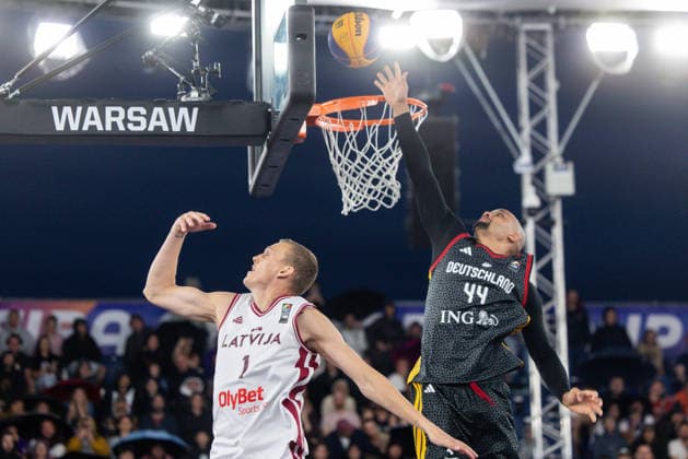 FIBA 3x3 World Cup Nauris Miezis, Kevin Bryant during FIBA 3x3 World Cup Final match Latvia vs Germany in Warsaw, Poland, on June 7, 2026 Warsaw Poland  Copyright: xFotoxOlimpikx originalFilename:jastrzebowski-fiba3x3w260607_npyE3.jpg