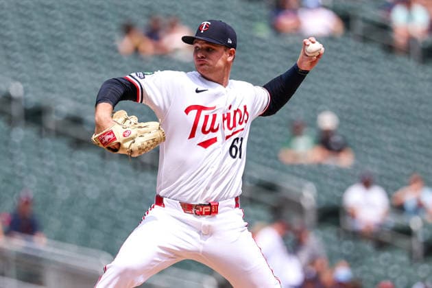 June 7, 2026, Minneapolis, Minnesota, USA: Minnesota Twins starting pitcher CONNOR PRIELIPP (61) pitches against the Kansas City Royals in the first inning during a MLB, Baseball Herren, USA Baseball game between the Kansas City Royals and the Minnesota Twins at Target Field in Minneapolis, Minnesota on June 7th, 2026. The Royals defeated the Twins 6-5. ZUMA Press Wire. Minneapolis USA - ZUMAg254 20260607_zsp_g254_063 Copyright: xStevenxGarciax