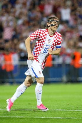 Varazdin, Croatia, 070626. City stadium. Friendly football game before the World Cup, Croatia - Slovenia. In photo: Luka Modric scores 1:0 goal. Photo: Josip Bandic CROPIX Varazdin Croatia Copyright: xxJosipxBandicx xCROPIXx croatia_slovenia11-070626