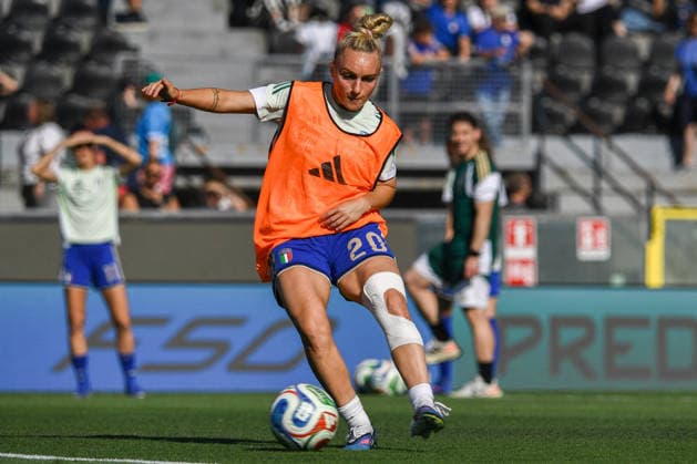 FOOTBALL - FIFA World Cup, WM, Weltmeisterschaft, Fussball - Qualifiers - Italy vs Serbia Photo by IPA ABACAPRESS.COM85455574 - Giada Greggi (Italy) during Qualifiers - Italy vs Serbia, FIFA World Cup match in Pisa, Italy, June 05 2026 Pisa Italy Copyright: xIPAxSport ABACAx