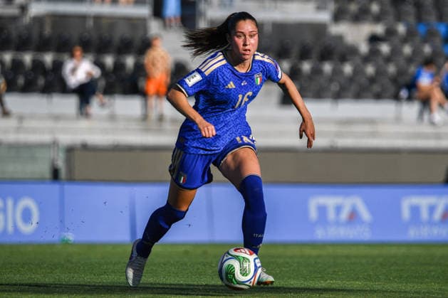 FOOTBALL - FIFA World Cup, WM, Weltmeisterschaft, Fussball - Qualifiers - Italy vs Serbia Photo by IPA ABACAPRESS.COM85455613 - Giulia Dragoni (Italy) during Qualifiers - Italy vs Serbia, FIFA World Cup match in Pisa, Italy, June 05 2026 Pisa Italy Copyright: xIPAxSport ABACAx