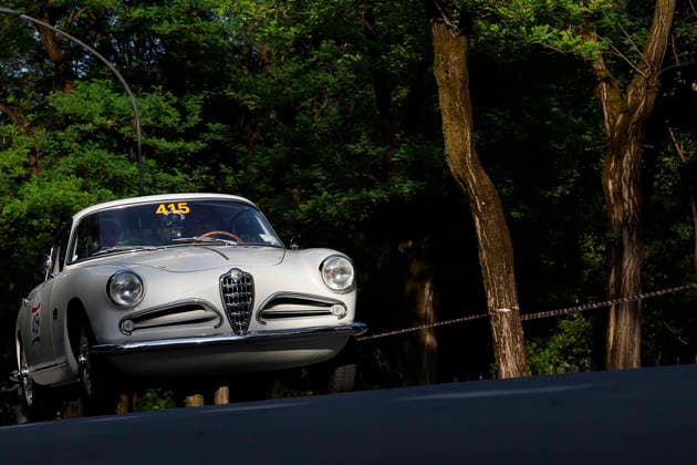 Trofeo Gaburri An Alfa Romeo 1900 Super Sprint from 1956 is driven by Gary Pezzella and co-driver Nico Pezzella during the Trofeo Gaburri, a preliminary event of the 1000 Miglia, on June 7, 2026, in Brescia, Italy. Brescia Italy Italy  Copyright: xRichardxMorganox originalFilename:morgano-trofeoga260607_npoNY.jpg