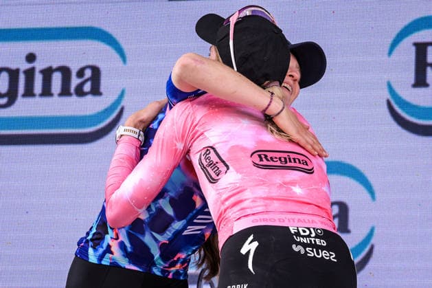 37th Giro d Italia Women 2026 - Stage 9 Demi Vollering of the FDJ United-Suez team holds the Maglia Rosa after stage 9 of the 2026 Giro d Italia Femminile in Saluzzo, Italy, on June 7, 2026. Saluzzo Italy  Copyright: xAndreaxxAmatox originalFilename:amato-notitle260607_nphrK.jpg