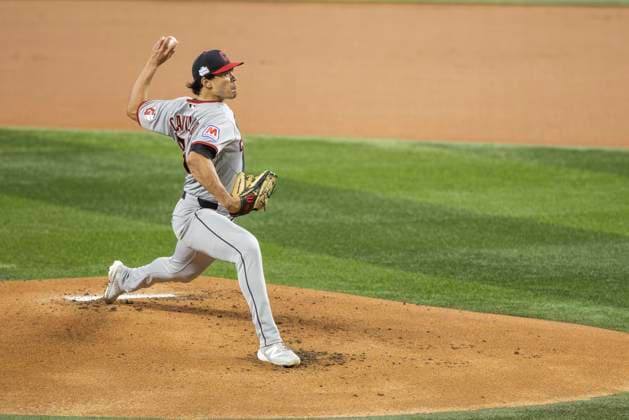 June 7, 2026, Arlington, Texas, USA: Cleveland Guardians pitcher JOEY CANTILLO (54) during a MLB, Baseball Herren, USA game between the Cleveland Guardians and Texas Rangers at Globe Life Field. Texas wins 10-0. MLB 2026: Rangers 10:0 Guardians  - ZUMAf180 20260607_zsp_f180_028 Copyright: xMarkxFannx
