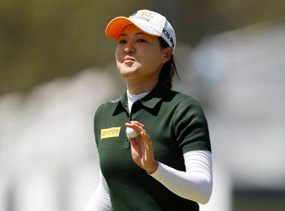 In Gee Chun of South Korea reacts after a birdie putt on the 10th green during the final round of the 81st Women s U.S. Open golf championship at the Riviera Country Club in Pacific Palisades, California, on Sunday, June 7, 2026.  GLP20260607807 CAROLINExBREHMAN