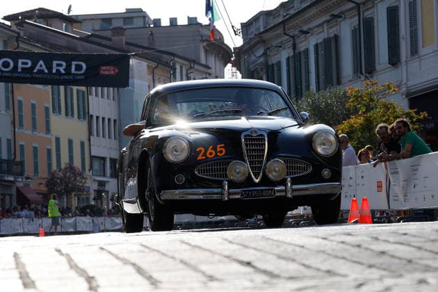 Trofeo Gaburri An Alfa Romeo 1900 C Sprint Touring from 1953 is driven by Luca Baronchelli with co-driver Giuseppe Capoferri during the Trofeo Gaburri, a preliminary event of the 1000 Miglia, on June 7, 2026, in Brescia, Italy. Brescia Italy Italy  Copyright: xRichardxMorganox originalFilename:morgano-trofeoga260607_np7Ey.jpg