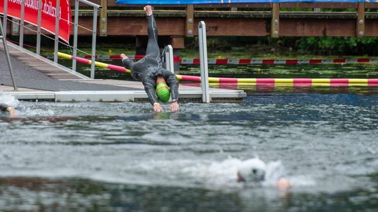 Erster Enni-Triathlon Moers - aktualisiert ** NUR FÜR REDAKTIONELLE ZWECKE ** EDITORIAL USE ONLY **<p>, beim ersten Enni-Triathlon am Sonntag, den 07.06.2026, in Moers. Deutschland NRW Moers Copyright: ChristianxCreon