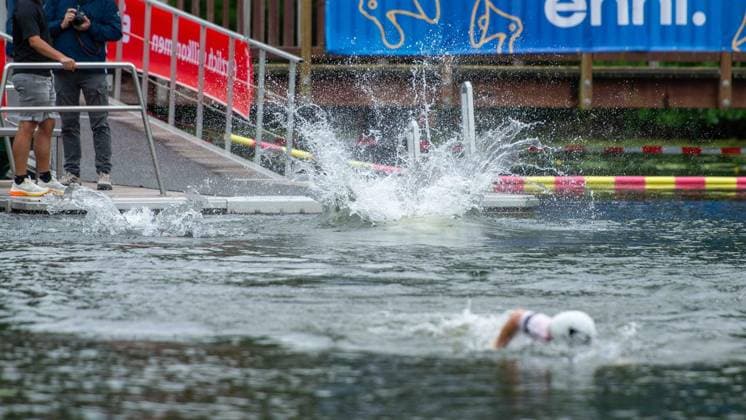 Erster Enni-Triathlon Moers - aktualisiert ** NUR FÜR REDAKTIONELLE ZWECKE ** EDITORIAL USE ONLY **<p>, beim ersten Enni-Triathlon am Sonntag, den 07.06.2026, in Moers. Deutschland NRW Moers Copyright: ChristianxCreon