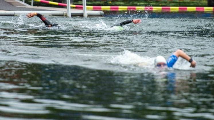 Erster Enni-Triathlon Moers - aktualisiert ** NUR FÜR REDAKTIONELLE ZWECKE ** EDITORIAL USE ONLY **<p>, beim ersten Enni-Triathlon am Sonntag, den 07.06.2026, in Moers. Deutschland NRW Moers Copyright: ChristianxCreon