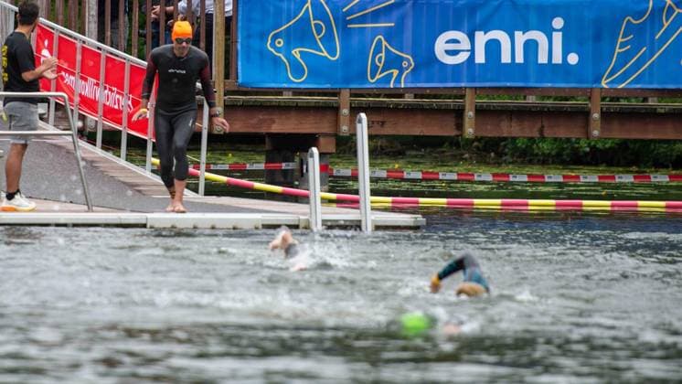 Erster Enni-Triathlon Moers - aktualisiert ** NUR FÜR REDAKTIONELLE ZWECKE ** EDITORIAL USE ONLY **<p>, beim ersten Enni-Triathlon am Sonntag, den 07.06.2026, in Moers. Deutschland NRW Moers Copyright: ChristianxCreon