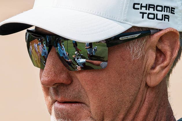 PGA, Golf Herren Tour Champions: American Family Insurance Championship - Final Round MADISON, WI - JUNE 7: David Duval looks toward the green as his caddie and golf equipment are reflected in his sunglasses on hole 12 during the PGA Tour Champions: American Family Insurance Championship - Final Round at TPC Wisconsin on June 7, 2026 in Madison, Wisconsin. Madison TPC Wisconsin WI United States Copyright: xRossxHarried ISIxPhotosx 9314