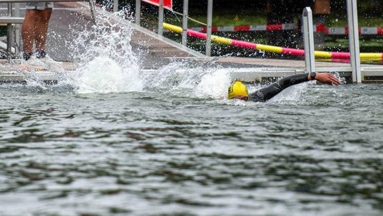 Erster Enni-Triathlon Moers - aktualisiert ** NUR FÜR REDAKTIONELLE ZWECKE ** EDITORIAL USE ONLY **<p>, beim ersten Enni-Triathlon am Sonntag, den 07.06.2026, in Moers. Deutschland NRW Moers Copyright: ChristianxCreon