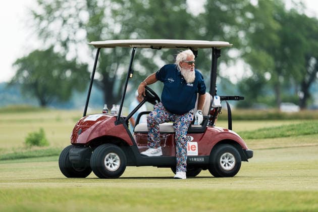 PGA, Golf Herren Tour Champions: American Family Insurance Championship - Final Round MADISON, WI - JUNE 7: John Daly sits in a golf cart at hole one during the PGA Tour Champions: American Family Insurance Championship - Final Round at TPC Wisconsin on June 7, 2026 in Madison, Wisconsin. Madison TPC Wisconsin WI United States Copyright: xRossxHarried ISIxPhotosx 9314