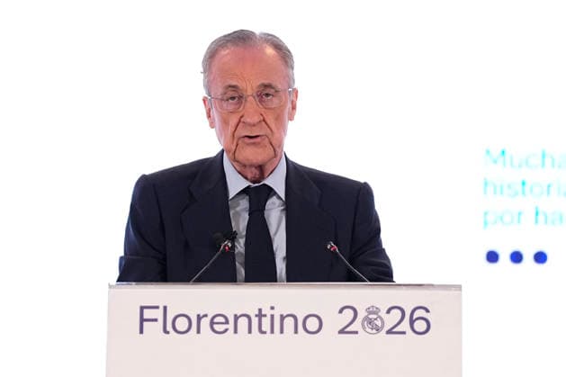 June 8, 2026, Madrid, Madrid, Spain: Florentino Perez attends the Media after winning the Real MadridÃ¢â‚¬â ¢s presidential election day at Eurobuilding Hotel on June 08, 2026 in Madrid, Spain. Presidential Election Day At Real Madrid  - ZUMAa181 20260608_zaa_a181_009 Copyright: xOscarxJ.xBarrosox