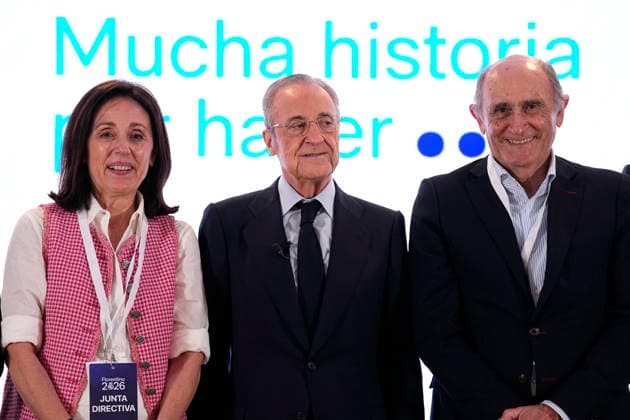 June 8, 2026, Madrid, Madrid, Spain: Florentino Perez attends the Media after winning the Real MadridÃ¢â‚¬â ¢s presidential election day at Eurobuilding Hotel on June 08, 2026 in Madrid, Spain. Madrid Spain - ZUMAa181 20260608_zaa_a181_006 Copyright: xOscarxJ.xBarrosox