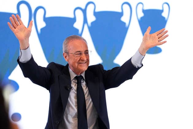 June 8, 2026, Madrid, Madrid, Spain: Florentino Perez attends the Media after winning the Real MadridÃ¢â‚¬â ¢s presidential election day at Eurobuilding Hotel on June 08, 2026 in Madrid, Spain. Presidential Election Day At Real Madrid  - ZUMAa181 20260608_zaa_a181_001 Copyright: xOscarxJ.xBarrosox