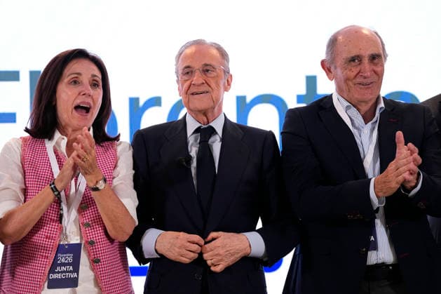 June 8, 2026, Madrid, Madrid, Spain: Florentino Perez attends the Media after winning the Real MadridÃ¢â‚¬â ¢s presidential election day at Eurobuilding Hotel on June 08, 2026 in Madrid, Spain. Presidential Election Day At Real Madrid  - ZUMAa181 20260608_zaa_a181_004 Copyright: xOscarxJ.xBarrosox