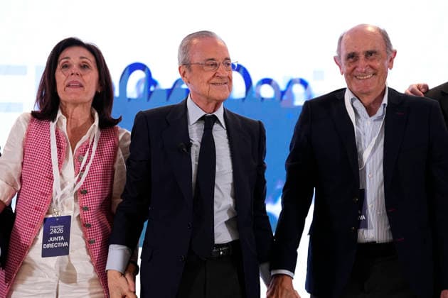 June 8, 2026, Madrid, Madrid, Spain: Florentino Perez attends the Media after winning the Real MadridÃ¢â‚¬â ¢s presidential election day at Eurobuilding Hotel on June 08, 2026 in Madrid, Spain. Madrid Spain - ZUMAa181 20260608_zaa_a181_013 Copyright: xOscarxJ.xBarrosox