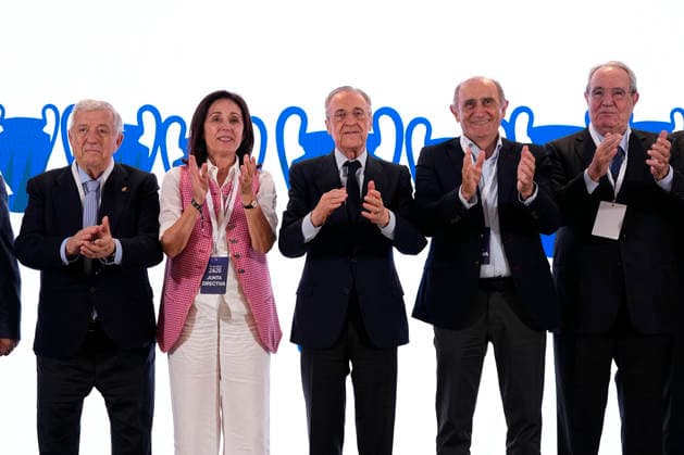June 8, 2026, Madrid, Madrid, Spain: Florentino Perez attends the Media after winning the Real MadridÃ¢â‚¬â ¢s presidential election day at Eurobuilding Hotel on June 08, 2026 in Madrid, Spain. Presidential Election Day At Real Madrid  - ZUMAa181 20260608_zaa_a181_014 Copyright: xOscarxJ.xBarrosox