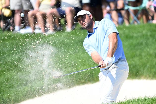PGA, Golf Herren 2026: The Memorial Tournament Final Round JUN 7 June 7, 2026: Scottie Scheffler (USA) hits out of the bunker on the 14h hole during the final round of the Memorial Tournament in Dublin, Ohio. Brent Clark Cal Media (Credit Image: Â Brent Clark Cal Sport Media) Dublin Oh USA EDITORIAL USE ONLY Copyright: xx ZUMA-20260607_zma_c04_117.jpg BrentxClarkx csmphotothree493732
