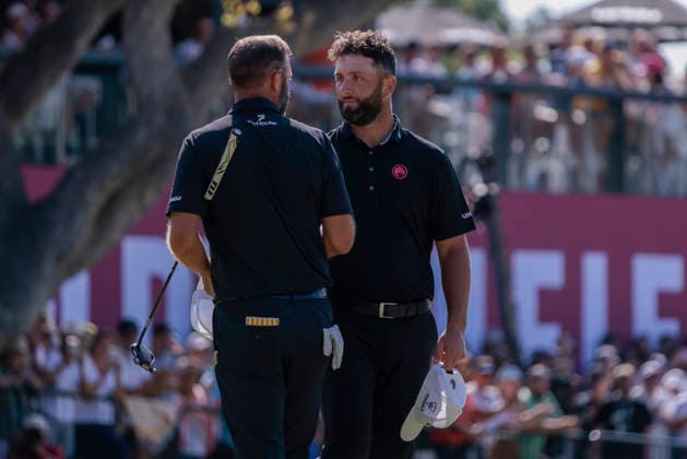 LIV Golf Andalucia - Day Four Dustin Johnson of 4Aces GC and Jon Rahm of Legion XIII during day four of the LIV Golf Andalucia at Real Club Valderrama in Sotogrande, Spain, on June 7, 2026. Sotogrande Spain  Copyright: xJosexLuisxContrerasx originalFilename:joseluiscontreras-livgolfa260607_npbYW.jpg