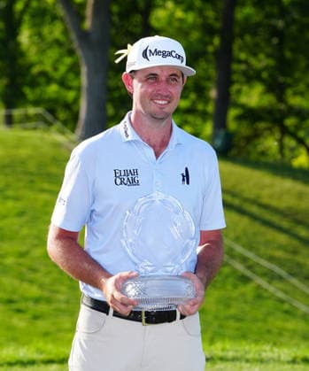 DUBLIN, OH - JUNE 07: PGA, Golf Herren golfer J.T. Poston poses with the trophy on June 7, 2026 after winning the Memorial Tournament presented by Workday at Muirfield Village Golf Club in Dublin, Ohio. (Photo by Brian Spurlock Icon Sportswire) GOLF: JUN 07 PGA the Memorial Tournament presented by Workday EDITORIAL USE ONLY Icon26060728