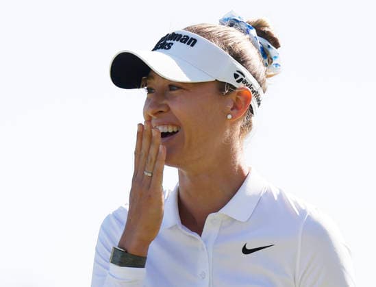 Nelly Korda celebrates after winning the 81st Women s U.S. Open golf championship at the Riviera Country Club in Pacific Palisades, California, on Sunday, June 7, 2026. Korda won with an eight-under-par score of 276.  GLP20260607830 CAROLINExBREHMAN