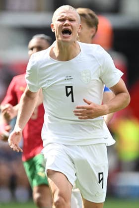 June 7, 2026, Harrison, New Jersey, USA: Norway forward ERLING HAALAND (9) in action during the Road to 26 International Friendly, Länderspiel, Nationalmannschaft match at Sports Illustrated Stadium in Harrison New Jersey Norway draws with Morocco 1 to 1 Harrison USA - ZUMAa301 20260607_aaf_a301_020 Copyright: xBrooksxVonxArxx